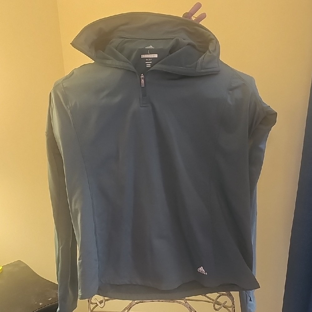 Adidas Forest Green Quarter-Zip Hoodie
